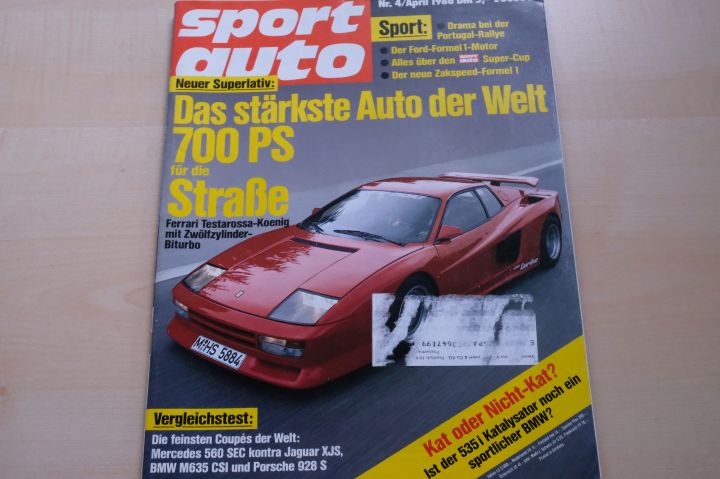 Deckblatt Sport Auto (04/1986)
